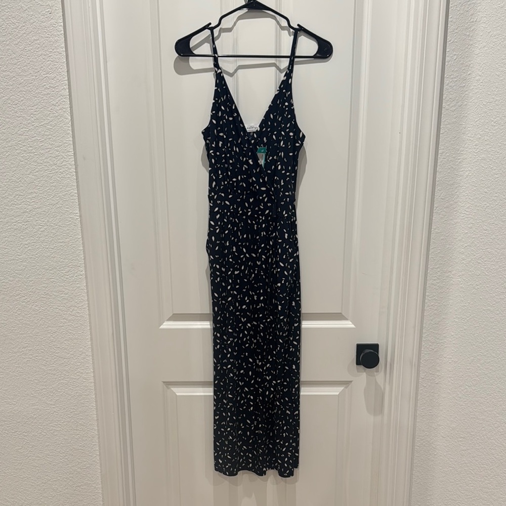 Rica Knit Crop Jumpsuit - Navy